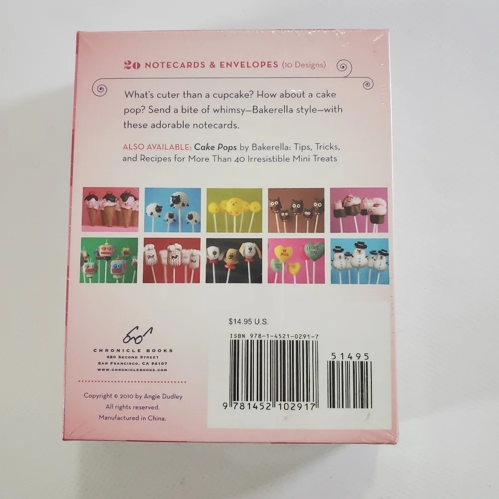 Cake Pops By Bakerella Notecards & Envelopes NIP Stationary